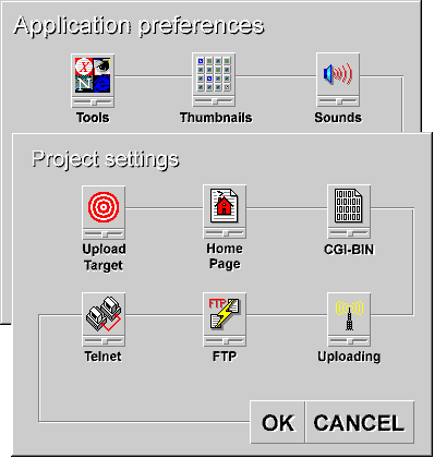 Application and Project Preferences windows